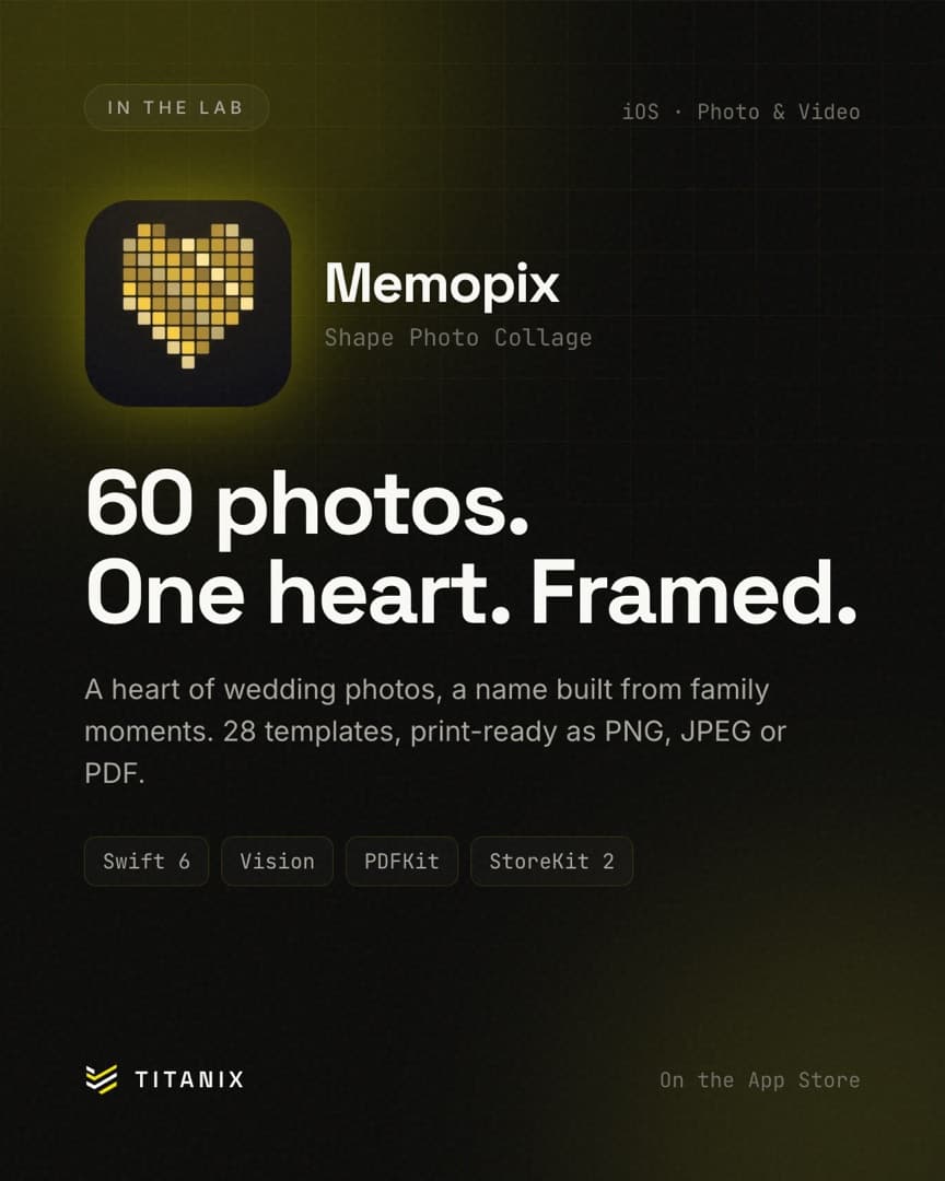Memopix — Your favourite photos, shaped into something you can keep.